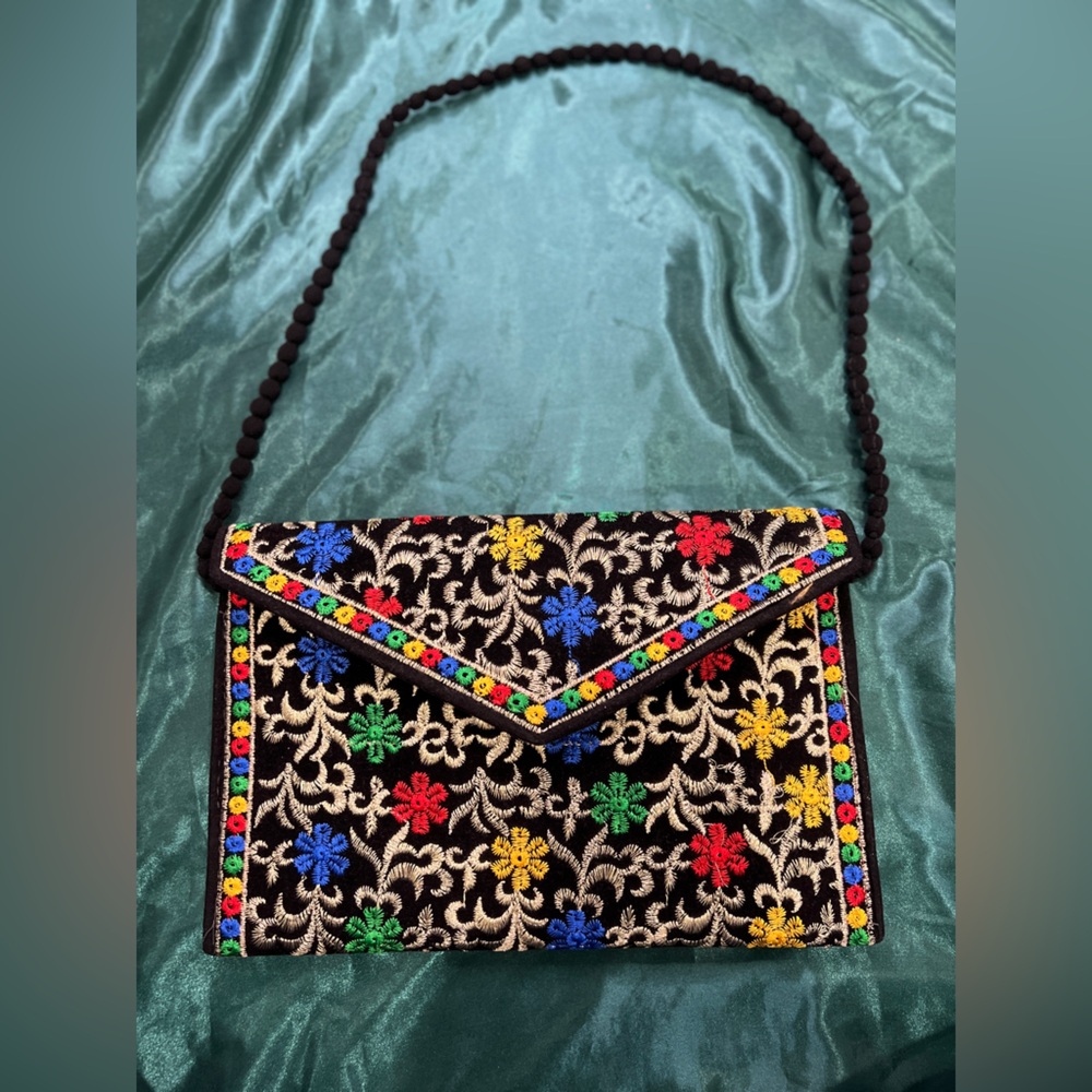 Ethnic Handbag Laptop Embroidery Boho Traditional Bag Asian Pakistan Stitched